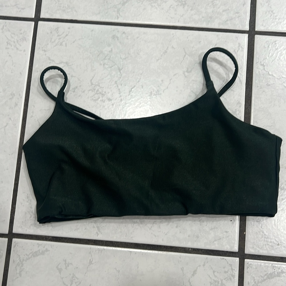 Booty by brabants hi shine bralette. One size. Forest green